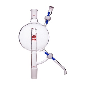 Tête <span class=keywords><strong>de</strong></span> distillation <span class=keywords><strong>de</strong></span> solvant en verre borosilicate à paroi épaisse CS Labglass avec <span class=keywords><strong>robinet</strong></span> PTFE pour verrerie <span class=keywords><strong>de</strong></span> laboratoire sur mesure - Product Image 1
