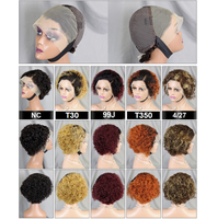 Perruque Pixie Lace Frontale Économique pour Cheveux Bouclés Coupe French Curl, Cheveux Humains Brésiliens Naturels Remy pour Femmes Noires