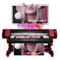 Prix bas Zoomjet 1.8m grand Format Eco solvant imprimante XP600 I3200 vinyle PVC bannière autocollant signalisation panneau d'affichage Machine d'impression