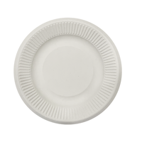 Assiettes en canne à sucre de 7 pouces, écologiques, jetables, en papier, compostables, plats ronds
