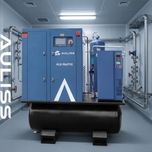 Compresseur d'air industriel rotatif silencieux 500L, 55-295KW, avec moteur certifié CE et lubrification sans huile - Product Image 1