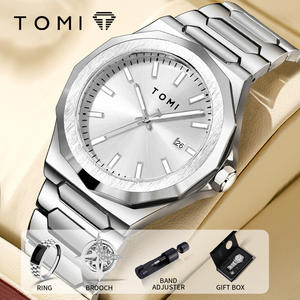 Reloj de Pulsera Tomi T301 para Hombre, Estilo Ejecutivo, Resistente al Agua, Minimalista, de Acero Inoxidable, Reloj de Cuarzo, Deportivo, para Uso Diario - Product Image 2