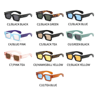 Lunettes de soleil carrées vintage de marque classique pour hommes et femmes, tendance mode, anti-UV, monture épaisse, petites lunettes rétro, protection UV400, en promotion
