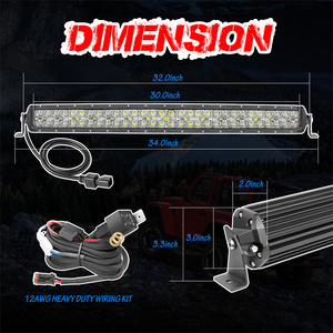 Thanh đèn <span class=keywords><strong>LED</strong></span> 225W 12-24V, 30 inch, chống nước, kiểu cong thẳng, kết hợp chiếu điểm và chiếu rộng, loại sản phẩm: Thanh đèn <span class=keywords><strong>LED</strong></span> - Product Image 2