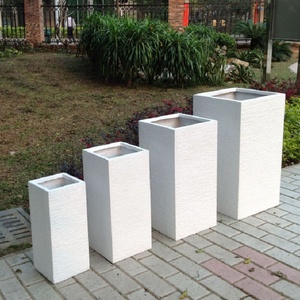 <b>Tall</b> Large Size Fiberglass Clay <b>Flower</b> <b>Pots</b> Strong Office Floor Artificial Plants Decor Hanging Usage Condition - Product Image 4