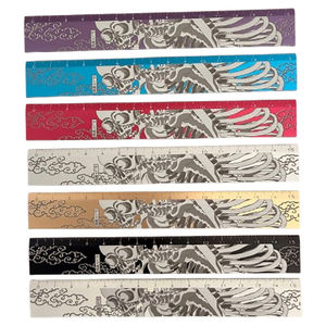 ไม้บรรทัดโลหะขอบตรง15ซม. ลายเนื้อสี่เหลี่ยมด้านขนานซับซ้อนไม่เหมือนใคร - Product Image 1