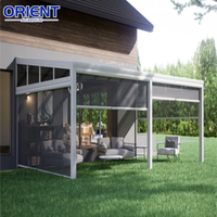 Gazebo de patio automatique moderne extérieur bioclimatique en aluminium Pergola Serres de jardin