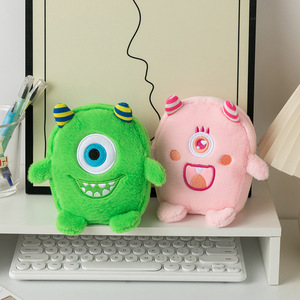 Stupido piccolo mostro di peluche portamonete per ragazze nuovo in grande occhio rossetto borsa chiusura con cerniera portafoglio con motivo animale - Product Image 3