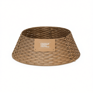 Collare per Albero di Natale Intrecciato Csoiut, Elegante Accessorio per Supporto Albero per Decorazioni Festive - Product Image 1