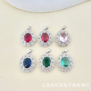 Pendentif en zircon diamanté, coupe ovale, forme goutte d'eau, bijoux pour femmes à porter au quotidien, origine Yiwu - Product Image 4