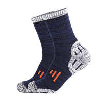 Chaussettes de sport épaisses en tissu éponge Heather pour hommes, chaussettes de randonnée et de trekking résistantes à l'usure, chaussettes de sécurité pour le travail industriel, personnalisables