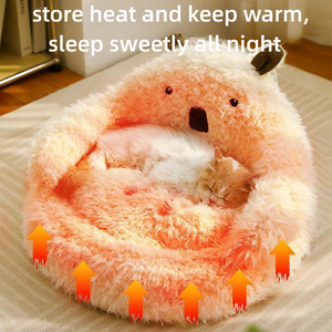 Nuevo Diseño de <span class=keywords><strong>Cama</strong></span> Redonda para Mascotas, Tipo Sofá, con Cojín Extraíble, Acogedor, de Felpa, con Forma de Donut - Product Image 5