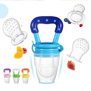 BPA Free Food Grade Fruit And Vegetable Feeder Chew Feeding Nipples Silicone Mesh Bag Baby Pacifier