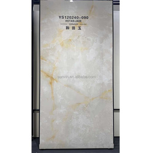 Azulejos de Porcelana con Aspecto de Mármol Altamente Pulido, Azulejos de Pared de Piedra Sinterizada Brillante de Lujo de Gran Tamaño, 3000 mm x 1000 mm, Aplicación <span class=keywords><strong>en</strong></span> Exteriores - Product Image 3
