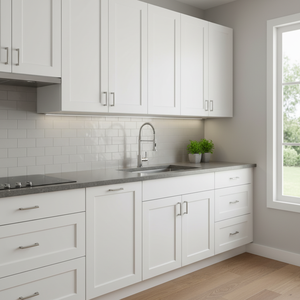 Mobile Base Bianco Shaker Sunique Sydney 24-29.9 pollici, Moderno, da Parete, in Truciolato MDF con Finitura Laminata - Product Image 3