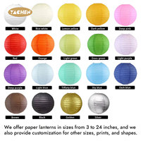 YACHEN Vente en gros de lanternes en papier décoratives rondes colorées personnalisées de 4 à 24 pouces pour la décoration de la maison, les mariages et les festivals