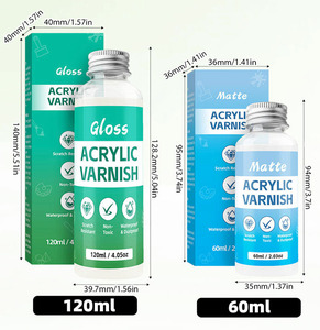 Vernis LISI 60ml/120ml <span class=keywords><strong>à</strong></span> séchage <span class=keywords><strong>à</strong></span> <span class=keywords><strong>l</strong></span>'air, brillant/mat, pour poterie, céramique, peintures <span class=keywords><strong>à</strong></span> <span class=keywords><strong>l</strong></span>'huile, résistant aux rayures, imperméable - Product Image 3
