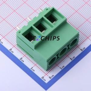 DB135-10.16-3P-GN-P Screw Terminal Block Through hole Component (THT),P=10.16mm Connector 1x3P 10.16mm Green Through Hole - Product Image 1