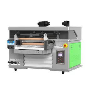 QK-4060 Double-head 4060 3D UV roll-to-roll mesin cetak printer flatbed all-in-one
