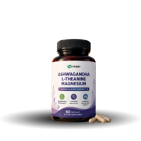 Capsules d'Ashwagandha, L-Théanine et Glycinate de Magnésium – Soutien pour le Stress, le Sommeil, la Calme Cérébral et la Relaxation – Complément Alimentaire Végétalien