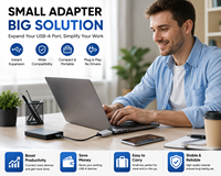 Adaptor OTG USB 3.2 Gen 2 Kecepatan Tinggi 10Gbps, Casing Logam Zinc Alloy, Konektor Transfer Data USB A Male ke USB C Female