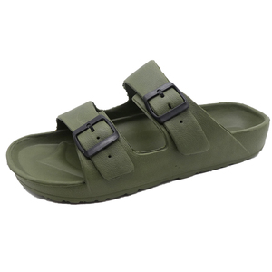 HEVA sandale <span class=keywords><strong>femme</strong></span> Double boucle femmes portent des chaussures plates de plage à semelle souple sur des chaussures élégantes à semelle épaisse romaine pantoufles sabots chaussures - Product Image 3