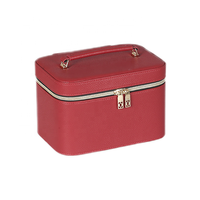 Trousse de Maquillage Professionnelle en PU avec Grande Fermeture Éclair, Organisateur Cosmétique avec Miroir LED, Rangement Antichoc Idéal pour les Voyages