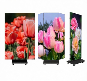 Floor Standing Tri-Fold GOB <b>LED</b> <b>Mirror</b> Poster Screen Aluminum <b>LED</b> Display With SDK For Shopping Mall Indoor Decoration - Product Image 4