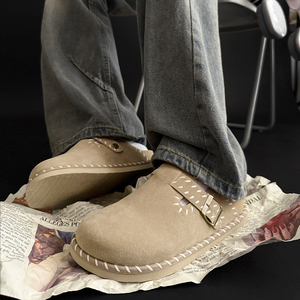 OKKO 2025 Sandalias de Plataforma con Suela Suave de Piel de Oveja y Entresuela de <span class=keywords><strong>EVA</strong></span> para Hombre y <span class=keywords><strong>Mujer</strong></span>, Nuevas, Modernas, Versátiles, Casuales, para Exteriores, Punta Cerrada - Product Image 4