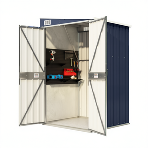 Caseta de jardín de acero 46.5x39.4x70.1 pulgadas, estructura de almacenamiento montada en la pared para uso en exteriores - Product Image 1