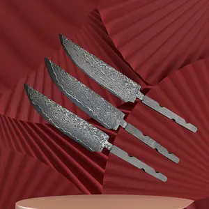 Grosir kustom Logo S35VN 67 lapisan penuh Tang Damaskus dapur buah pisau Paring DIY pisau pisau kosong
