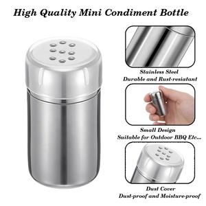Mini distributeurs d'épices en acier inoxydable personnalisés, assaisonnement pour boîte à lunch, camping, extérieur, <span class=keywords><strong>petit</strong></span> shaker à <span class=keywords><strong>sel</strong></span> <span class=keywords><strong>et</strong></span> à <span class=keywords><strong>poivre</strong></span> - Product Image 4