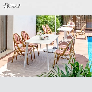 Chaises pliantes en aluminium Chaise de bistro français Coussins confortables pour l'extérieur Patio Jardin Cour Salon Utilisation pour les événements - Product Image 4