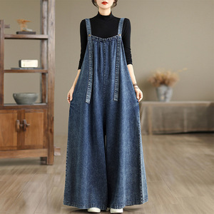 Autunno 2026 - Nuovi Salopette in Stile Retrò Vestibilità Ampia per Effetto Snellente - Pantaloni in Denim con Cintura - Product Image 4