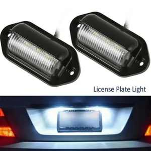 Ampoules de plaque d'immatriculation arrière 12V, 6 LED, blanc brillant, 1,5W, neuves, pour camion, remorque, plaque d'immatriculation automobile - Product Image 3