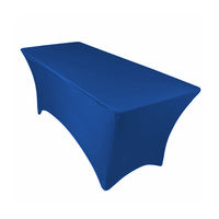 Nappe en polyester personnalisable de haute qualité de 6 pieds pour hôtel maison banquet de fête de mariage rectangulaire imprimé ajusté noël
