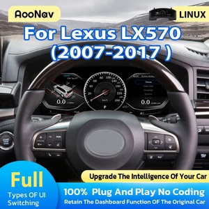 จอ LCD ดิจิตอลสำหรับรถยนต์ Lexus LX570 ปี 2007-2017 แผงหน้าปัดมาตรวัดความเร็วแบบดิจิตอล จอแสดงผลเสมือนจริง ชุดหน้าปัดหลัก ระบบ Linux สำหรับพวงมาลัยซ้ายและขวา - Product Image 2