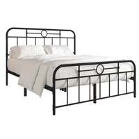 Cadre de lit convertible en métal pliable et portable, taille standard, avec sommier réglable - Design moderne pour hôtels et appartements