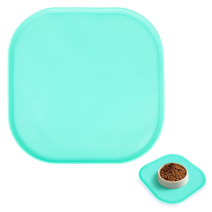 Reusable Waterproof <b>Silicone</b> Pet Bowl <b>Mat</b> Washable Pet Pad for Comfort and Hygiene - Product Image 1