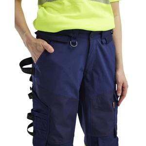 BLAKLADER - 711425138933C38 Pantalón Softshell Hi-Vis para Mujer Azul marino/Amarillo-EAN 7330509879443 ROPA DE TRABAJO DE 2017 - Product Image 4