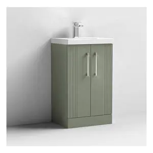 2024 Cheaper price Floor Standing Density board 32 Inch Modern Two Door Bathroom Cabinet Vertical