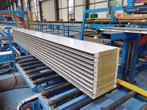 Panel sándwich de acero galvanizado PU núcleo de lana de roca EPS <span class=keywords><strong>para</strong></span> techo de pared edificio de fábrica <span class=keywords><strong>aislamiento</strong></span> <span class=keywords><strong>acústico</strong></span> <span class=keywords><strong>térmico</strong></span> - Product Image 3