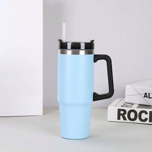 Adults Stainless Steel <b>Cup</b> With 30Oz Thermal Insulation and Modern Design Straw - Product Image 3