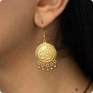 Inspire Schmuck Edelstahl Hypoallergener Schmuck für Frauen <span class=keywords><strong>Ummi</strong></span> Mutter Münz-Ohrringe Wasserfester Nicht Anlaufender Schmuck - Product Image 2