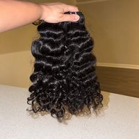 Lots de Cheveux Naturels Ondulés, Cheveux Humains Bruts à Cuticules Intactes, Tissage de Cheveux Noir Naturel, Fournisseur en Gros