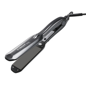 Plancha de pelo eléctrica para permanente, alisador de pelo liso, rizador de pelo, en húmedo y seco, doble uso, dos en uno - Product Image 1