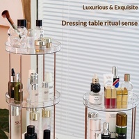 Boîte de rangement en plastique pour la maison, organisateur de bureau, étagère rotative essentielle pour la cuisine, style moderne minimaliste, directement de l'usine