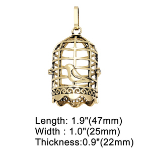 ASJEWELRY Plaqué Or Souhaitant Boules Creux Cage À Oiseaux Harmonie Carillon Ange <span class=keywords><strong>Bola</strong></span> Collier Pendentifs pour <span class=keywords><strong>Grossesse</strong></span> 2506 Pdtb121 - Product Image 6