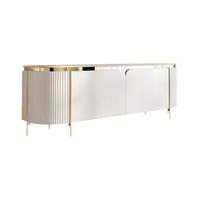 Mueble de TV y Mesa de Centro de Panel de Roca de Lujo Italiano Moderno con Almacenamiento para Sala de Estar y Uso en Hoteles, Diseño Ecológico