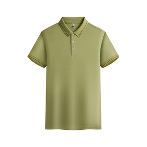 Polo Shirt Short Sleeve Solid Color Polyester Breathable Daily Wear - Product Image 2